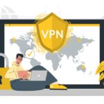 vpn logo on laptop