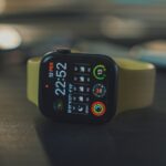 white sports band apple watch