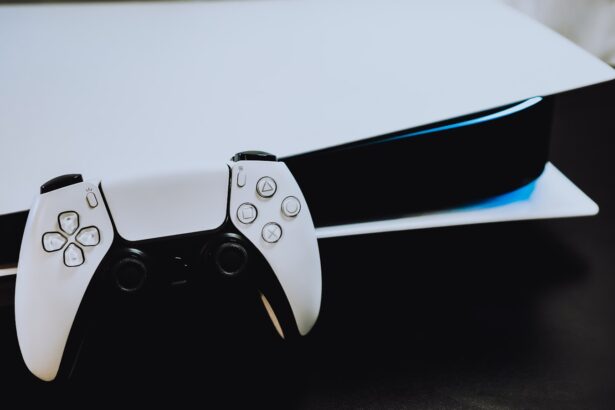 a close up of two video game controllers