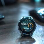 a close up of a smart watch on a table