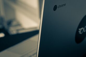 black and white lenovo laptop computer