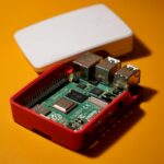red and white circuit board