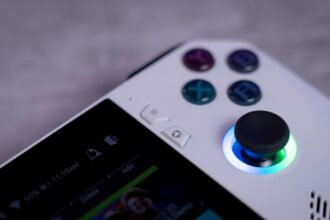 a close up of a video game controller