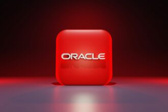 a red cube with white text