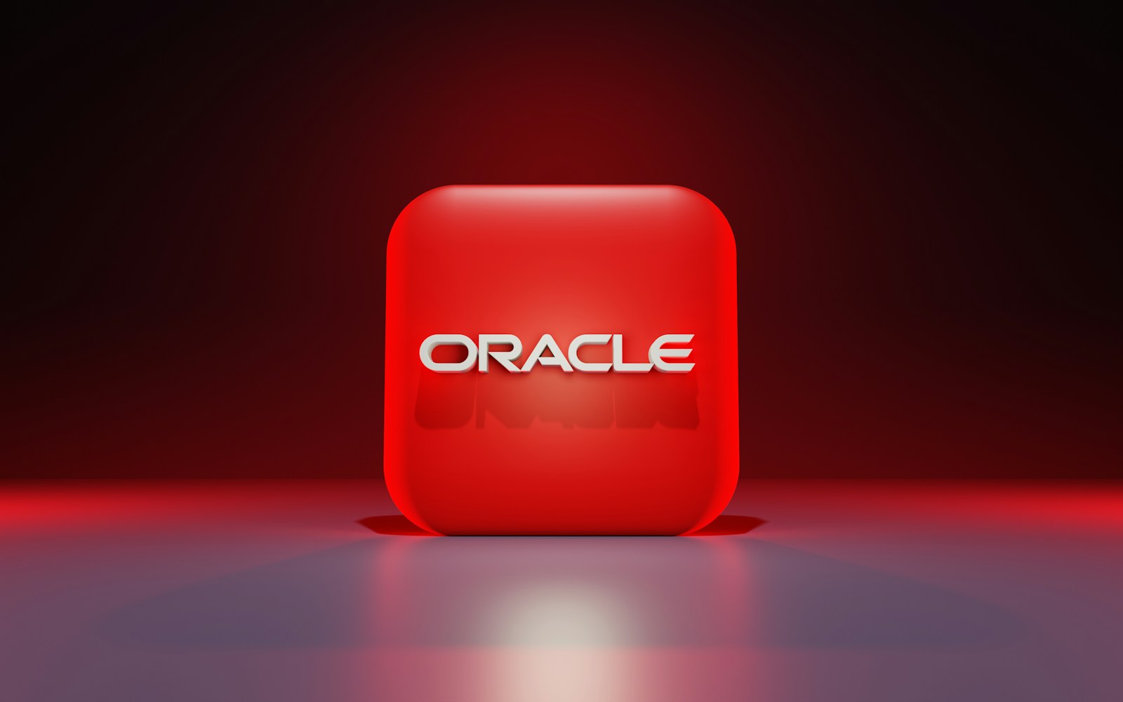 a red cube with white text