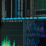 a close up of a computer screen with a lot of data on it