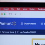 a computer screen with the walmart logo on it
