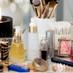 white and gold perfume bottle